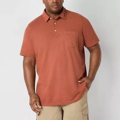 mutual weave Big and Tall Mens Regular Fit Short Sleeve Polo Shirt