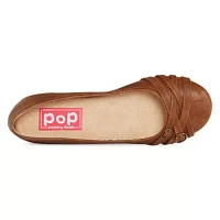 Pop Womens Nelly Closed Toe Ballet Flats