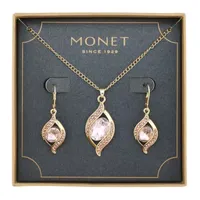 Monet Jewelry Pave Pendant Necklace And Drop Earring 2-pc. Jewelry Set