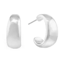 Liz Claiborne Silver Tone Hoop Earrings