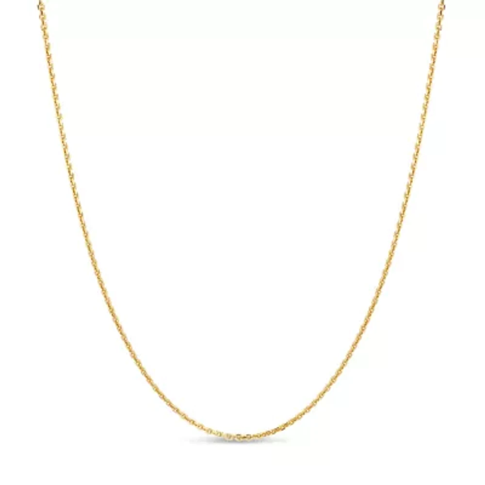 Made in Italy 18K Gold Over Silver 24 Inch Solid Mariner Chain Necklace