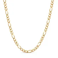 Made in Italy 18K Gold Over Silver Inch Solid Figaro Chain Necklace