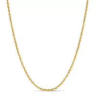 Made in Italy 18K Gold Over Silver 16 Inch Solid Chain Necklace