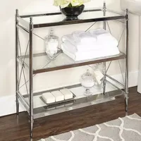 Pinnacle Chrome and Glass Bathroom Shelf