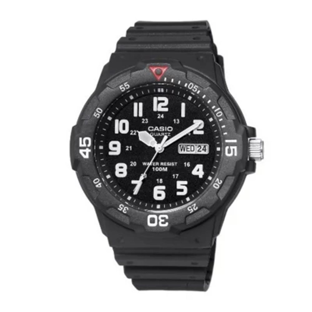 Casio® Mens Black Resin Strap Diver Sport Watch MRW200H-1BV