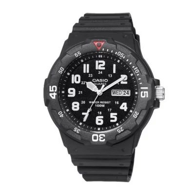 Casio® Mens Black Resin Strap Diver Sport Watch MRW200H-1BV