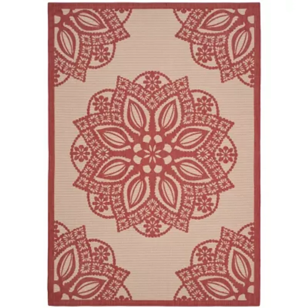 Safavieh Courtyard Collection Kimberly Oriental Indoor/Outdoor Area Rug