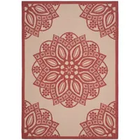 Safavieh Courtyard Collection Kimberly Oriental Indoor/Outdoor Area Rug