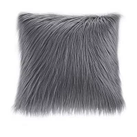Madison Park Edina Luxury Faux Fur Square Throw Pillow
