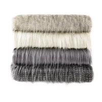Madison Park Edina Luxury Faux Fur Square Throw Pillow