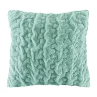 Madison Park Ruched Fur Throw