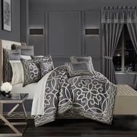 Queen Street Darwin Charcoal 4-pc. Jacquard Extra Weight Comforter Set