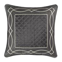 Queen Street Darwin Charcoal Square Throw Pillow