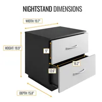 Hamilton Bedroom Collection 2-Drawer Nightstand