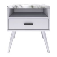 Marcello Faux Marble Top Low Profile Nightstand