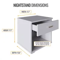Novarra Bedroom Collection 1-Drawer Nightstand
