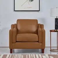 Bella Track-Arm Leather Chair