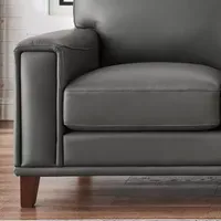 Hayward Track-Arm Leather Loveseat