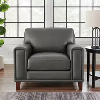 Hayward Track-Arm  Leather Chair