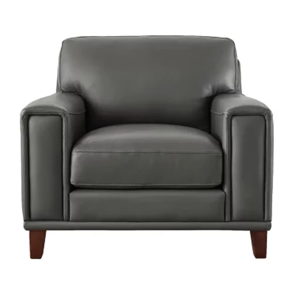 Hayward Track-Arm  Leather Chair