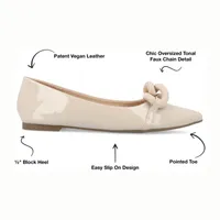 Journee Collection Womens Clareene Pointed Toe Ballet Flats