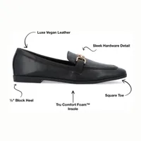 Journee Collection Womens Mizza Square Toe Loafers