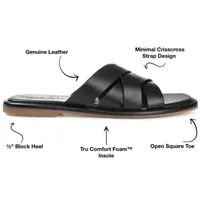 Journee Signature Womens Parkker Slide Sandals