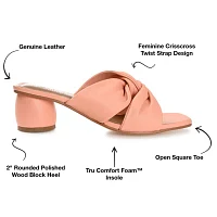 Journee Signature Womens Charlize Square Open Toe Block Heel Pumps