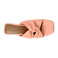 Journee Signature Womens Charlize Square Open Toe Block Heel Pumps