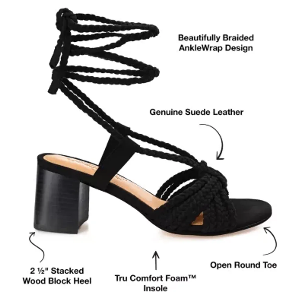 Journee Signature Womens Railee Stacked Heel Pumps