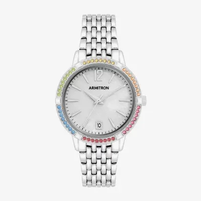Armitron Womens Silver Tone Stainless Steel Bracelet Watch 75/5887mpsr