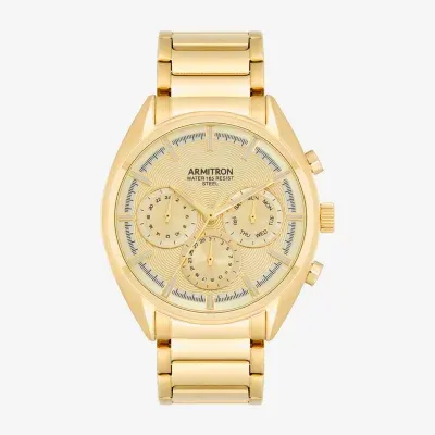 Armitron Mens Gold Tone Stainless Steel Bracelet Watch 20/5555chgp