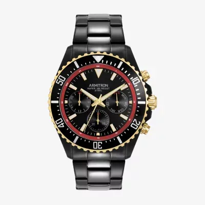 Armitron Mens Black Stainless Steel Bracelet Watch 20/5351rbbg
