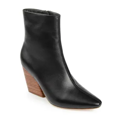 Journee Signature Womens Hydra Stacked Heel Booties