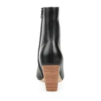 Journee Signature Womens Hydra Stacked Heel Booties