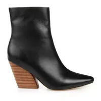 Journee Signature Womens Hydra Stacked Heel Booties