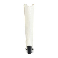 Journee Signature Womens Laila Stacked Heel Dress Boots