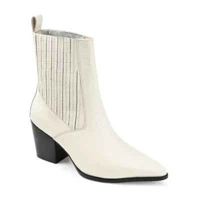 Journee Signature Womens Markka Stacked Heel Booties