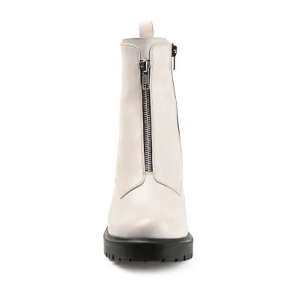 Journee Signature Womens Norrah Stacked Heel Booties
