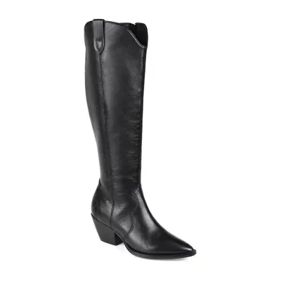 Journee Signature Womens Pryse Block Heel Dress Boots