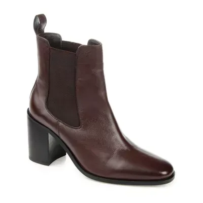 Journee Signature Womens Rowann Stacked Heel Booties