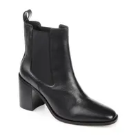 Journee Signature Womens Rowann Stacked Heel Booties