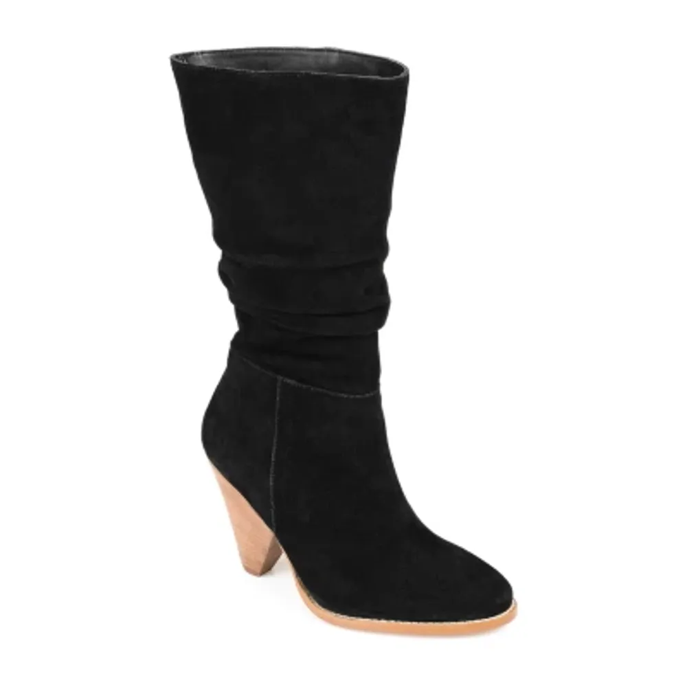 Journee Signature Womens Syrinn Stacked Heel Booties