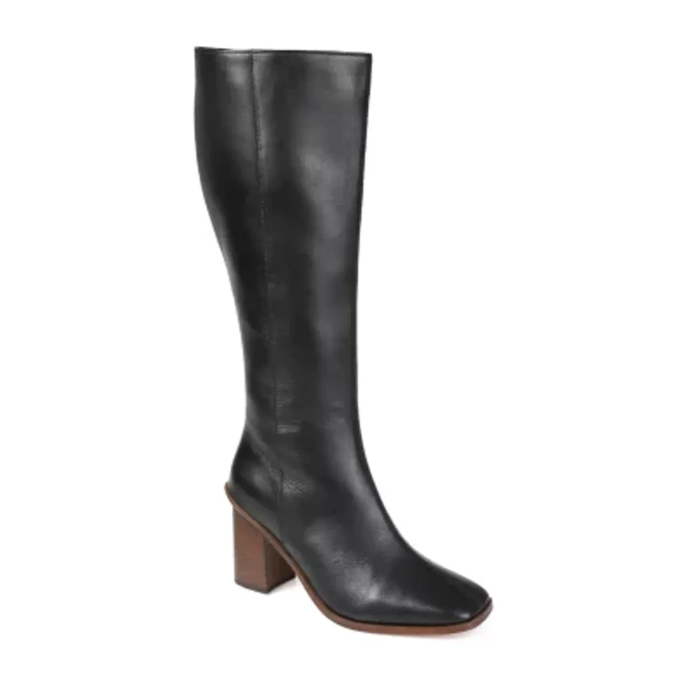 Journee Signature Womens Tamori Stacked Heel Dress Boots