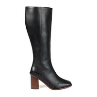 Journee Signature Womens Tamori Stacked Heel Dress Boots