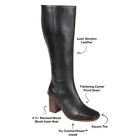 Journee Signature Womens Tamori Stacked Heel Dress Boots