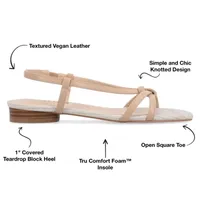 Journee Collection Womens Bridget Slingback Strap Flat Sandals