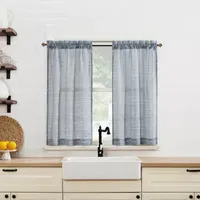 No 918 Teagan 2-pc. Rod Pocket Window Tier