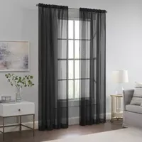 Eclipse Livia Sheer Rod Pocket Single Curtain Panel