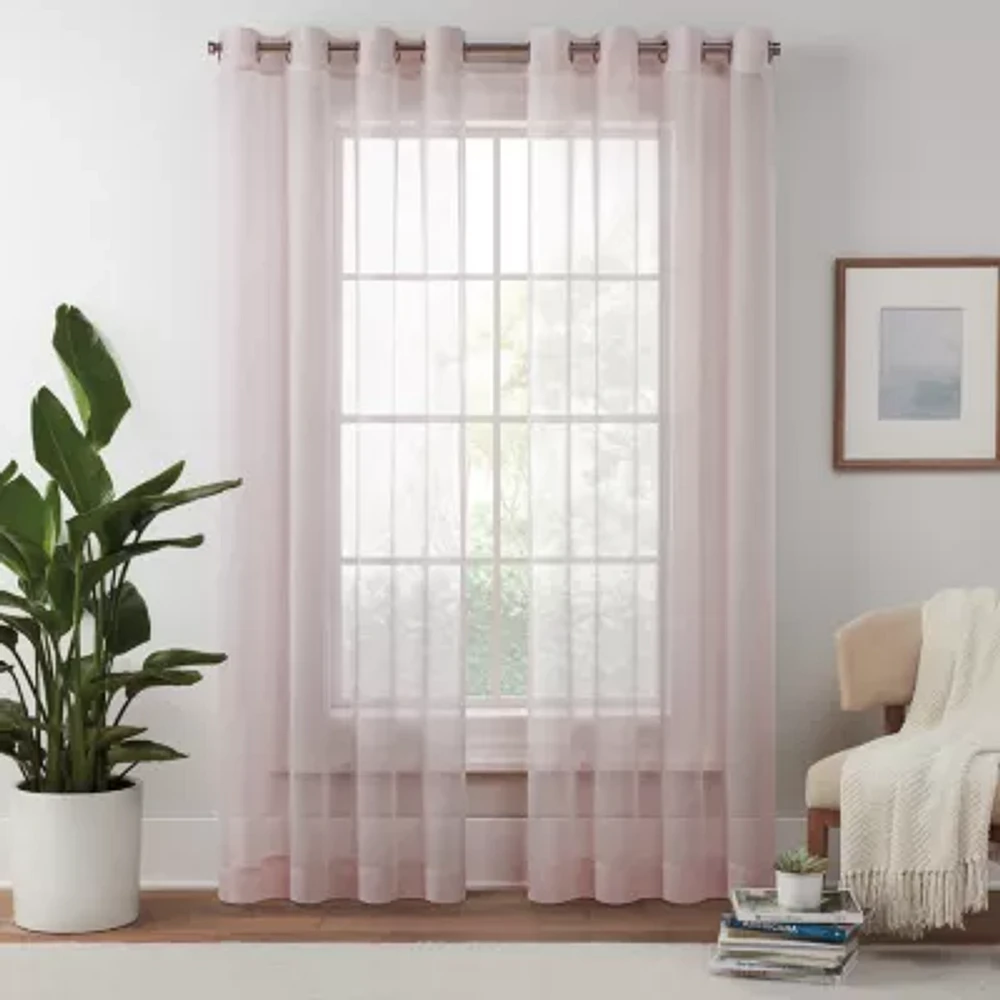 Eclipse Livia Sheer Grommet Top Single Curtain Panel